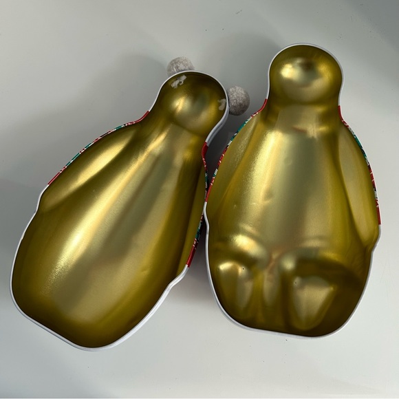 Set of 2 SILVER CRANE tin containers (polar bear and penguin) - Picture 10 of 12